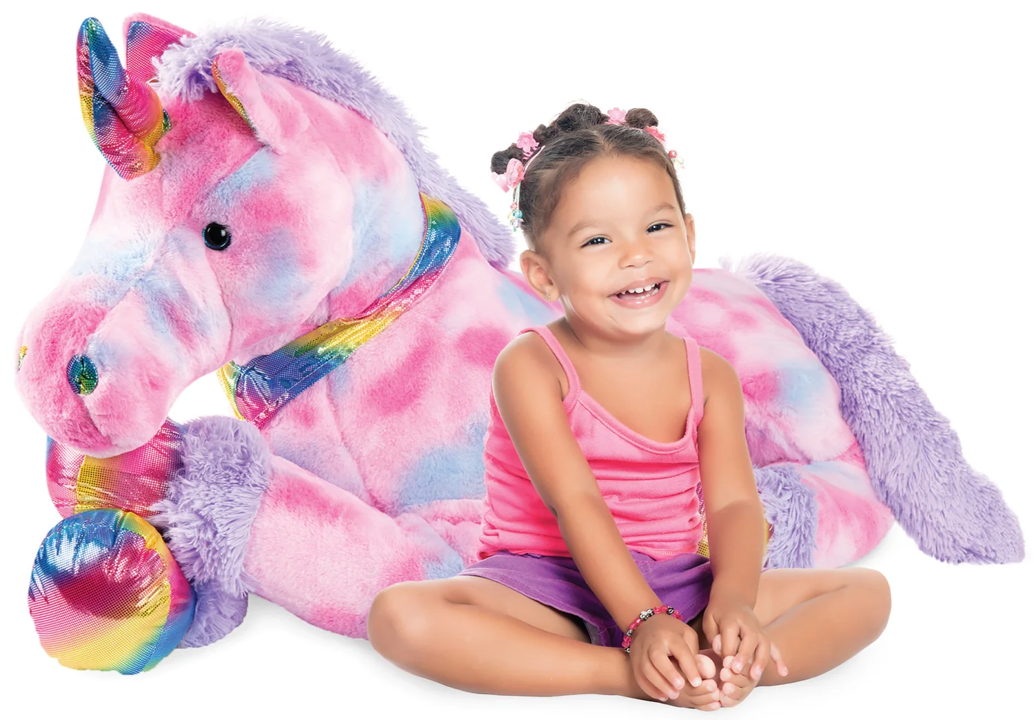 Extra Large Life-Size Plush Rainbow Unicorn Stuffed Animal