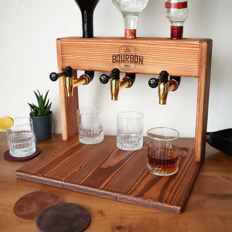 Personalized Wooden Whiskey Decanter